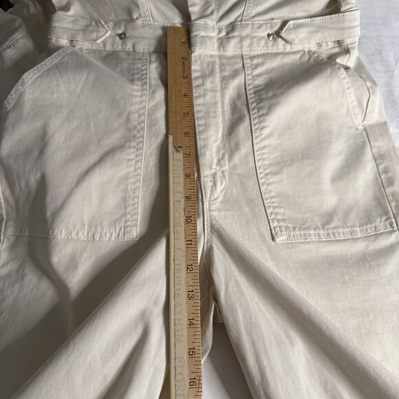 Good American Medium Jumpsuit Crop Palazzo Ecru Ivory Fit For Success Womens NWT - Picture 9 of 12